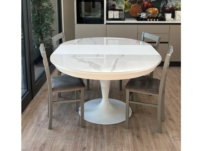 Tavolo in ceramica rotondo Sun super Altacom a prezzo scontato