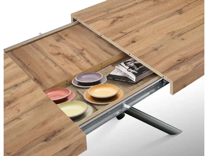 Tavolo allungabile in laminato rovere  Mobilificio bellutti in OFFERTA OUTLET -51%