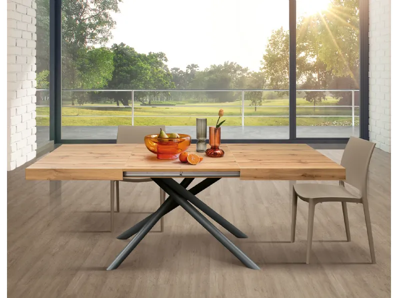 Tavolo allungabile in laminato rovere  Mobilificio bellutti in OFFERTA OUTLET -51%