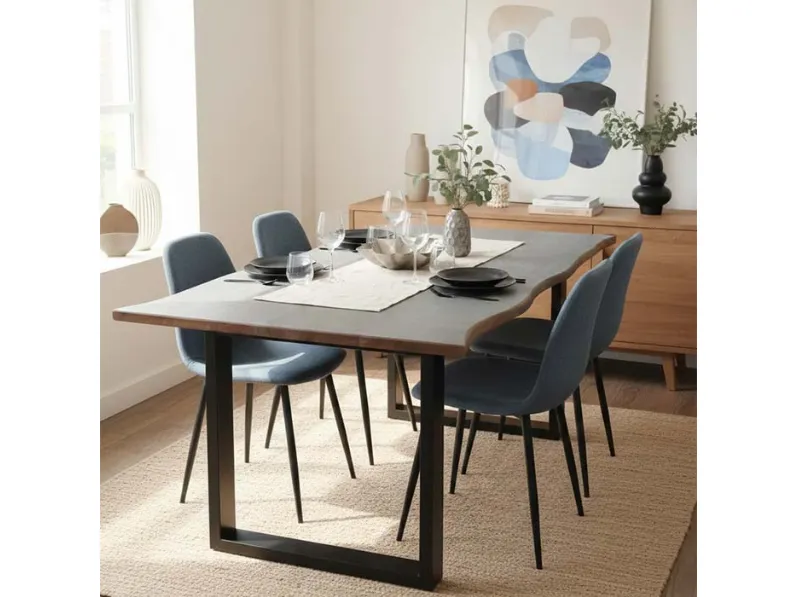Tavolo allungabile  industrial  grey   Nuovi mondi collection a prezzo ribassato
