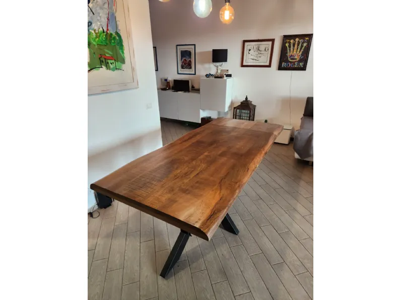 Tavolo allungabile old wood dark  Nuovi mondi collection in OFFERTA OUTLET -48%
