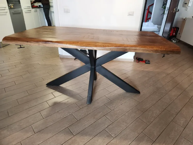 Tavolo allungabile old wood dark  Nuovi mondi collection in OFFERTA OUTLET -48%