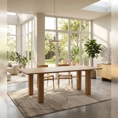 Tavolo in legno rettangolare Tavolo giravolta  rovere Zanotta in offerta outlet