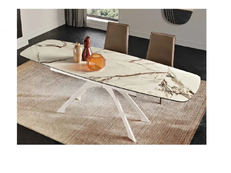 Tavolo sagomato in ceramica Tavolo ide di Md work in Offerta Outlet