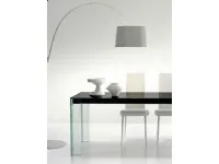 Tavolo in vetro rettangolare Tavolo layer allungabile nero piano in cristallo nero Bonaldo in offerta outlet