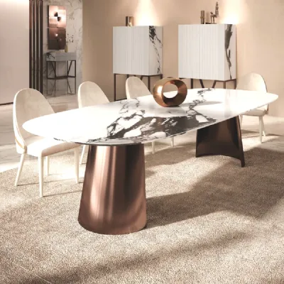 Tavolo ellittico Tavolo luxury acciaio e resina  maxi  Md work scontato del 27%