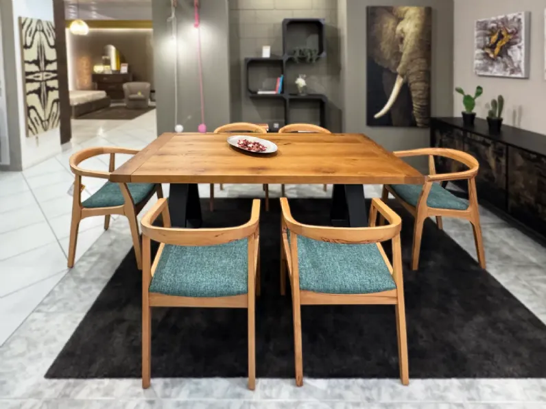 Tavolo in legno rettangolare Tavolo mekano Alta corte in offerta outlet