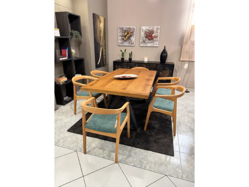 Tavolo in legno rettangolare Tavolo mekano Alta corte in offerta outlet