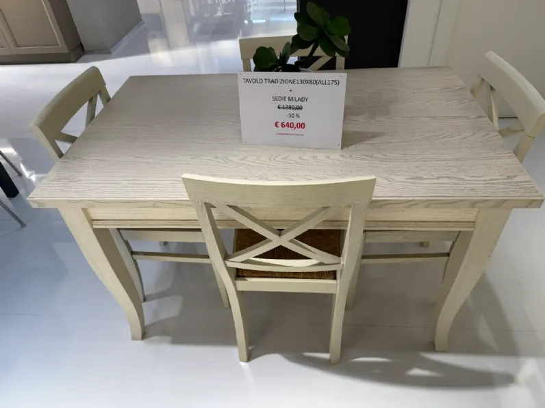 Tavolo in laccato rettangolare Tavolo tradizione sedie milady Veneta cucine in offerta outlet