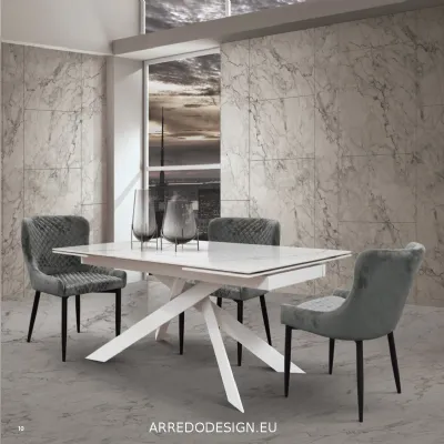 Tavolo in ceramica rettangolare Tempor 1758 Collezione esclusiva in offerta outlet