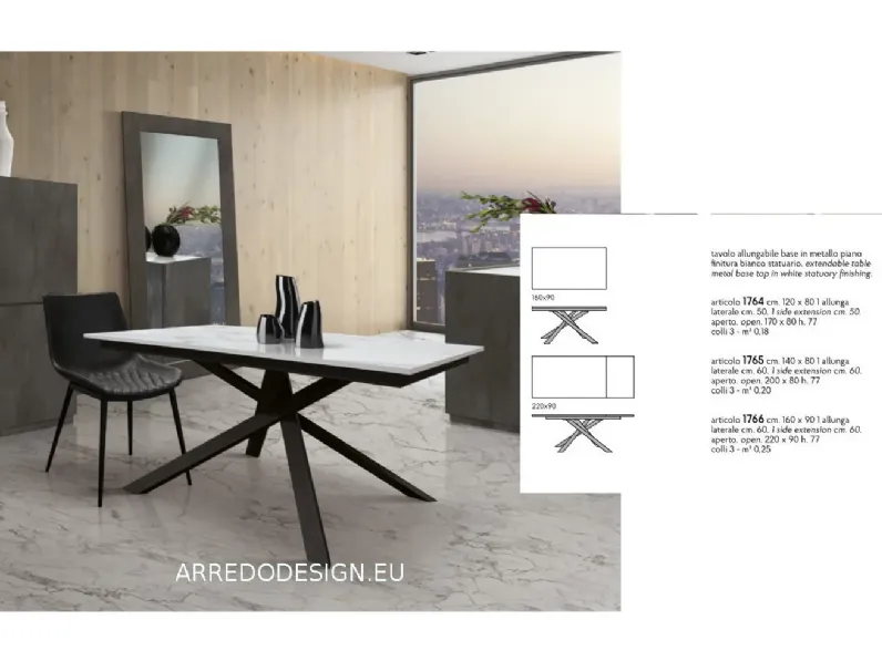 Tavolo Collezione esclusiva Tempor 1766 PREZZI OUTLET -50%