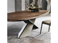 Tavolo Tyron Wood di Cattelan Italia in legno fisso.