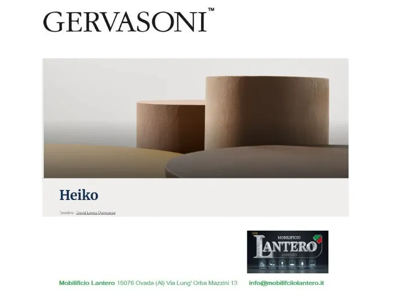 Tavolino design Heiko 43 di Gervasoni a prezzo ribassato