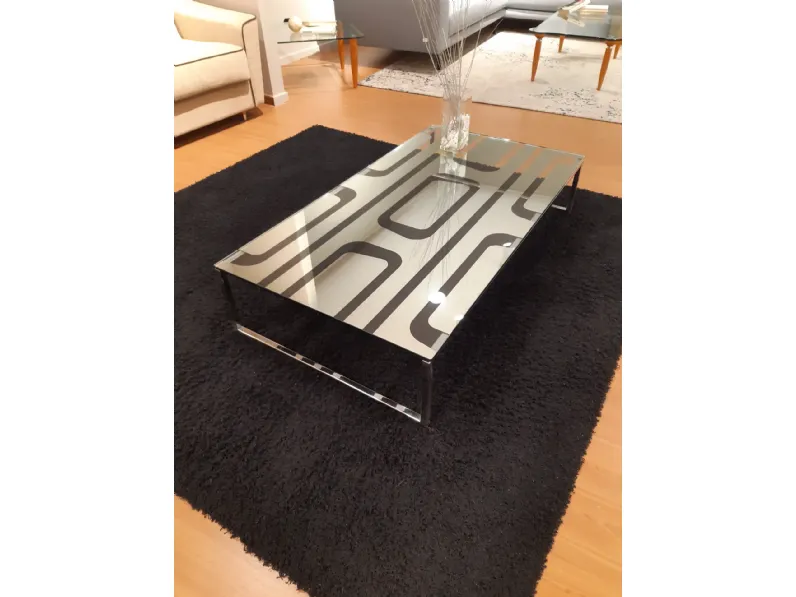 Tavolino design Tavolino vetro argentato di Ciacci a prezzo ribassato