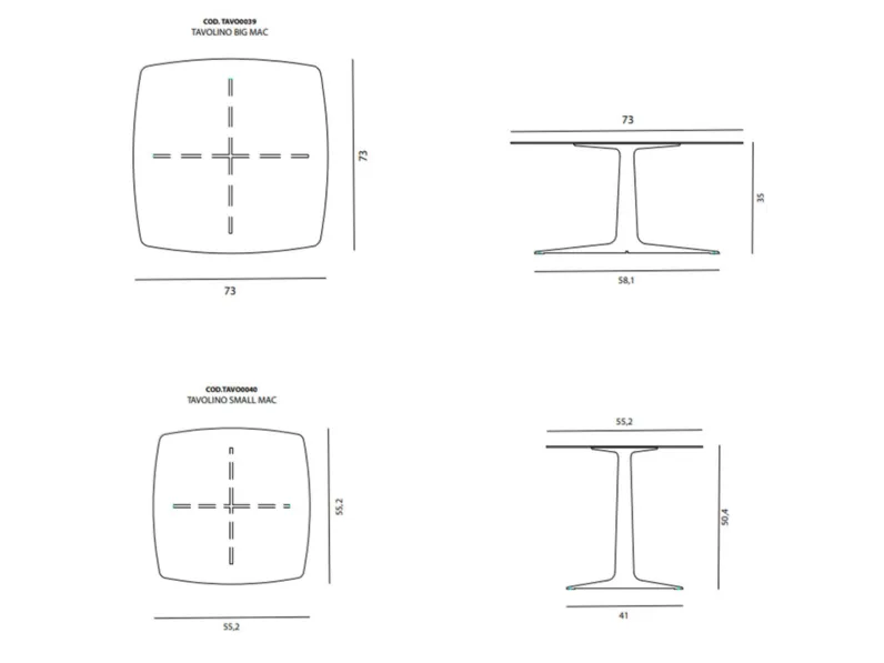 Tavolino design Mac big e mac small di Egoitaliano a prezzo scontato