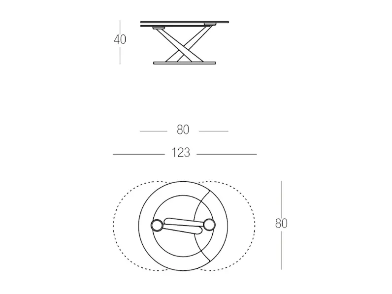 Tavolino in stile design modello Abra di Naos con sconti imperdibili