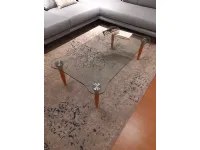 Tavolino cristallo noce rettangolare del marchio La vetreria con forte sconto - 45%