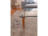 Tavolino cristallo noce rettangolare del marchio La vetreria con forte sconto - 45%