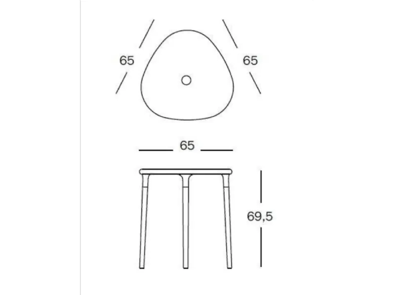 Tavolino air table triangolare magis della firma Magis a prezzi convenienti - 70%