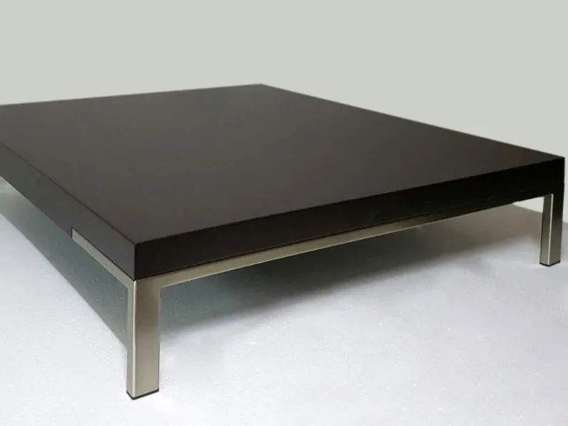 Tavolino Zanotta modello Tavolino romeo 92x92  marrone zanotta in OFFERTA OUTLET
