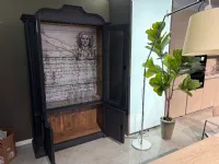 Vetrinetta Credenza Dialma brown in legno a prezzo Outlet