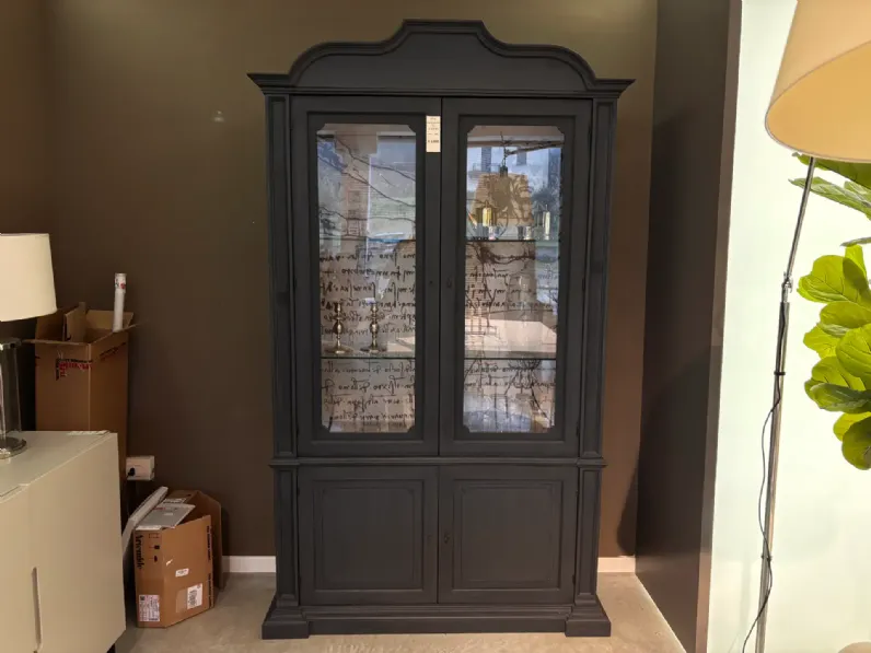 Vetrinetta Credenza Dialma brown in legno a prezzo Outlet