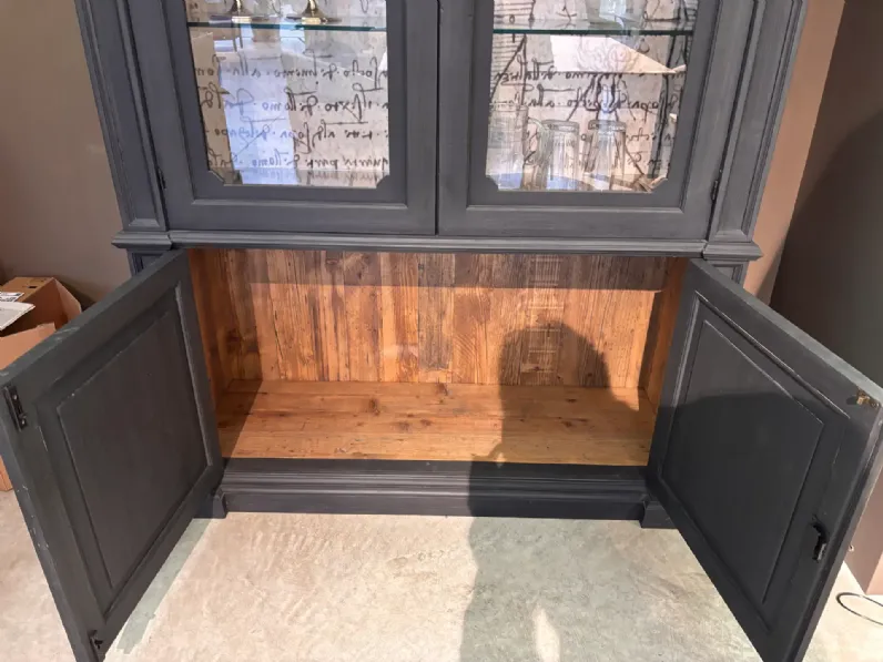 Vetrinetta Credenza Dialma brown in legno a prezzo Outlet