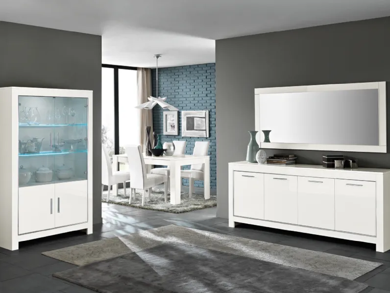 Vetrinetta modello modena bianco in stile moderno di Artigianale a PREZZI OUTLET
