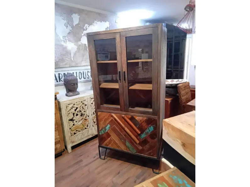 Vetrinetta  vetrina rennes stile vintage  Outlet etnico in legno a prezzo Outlet