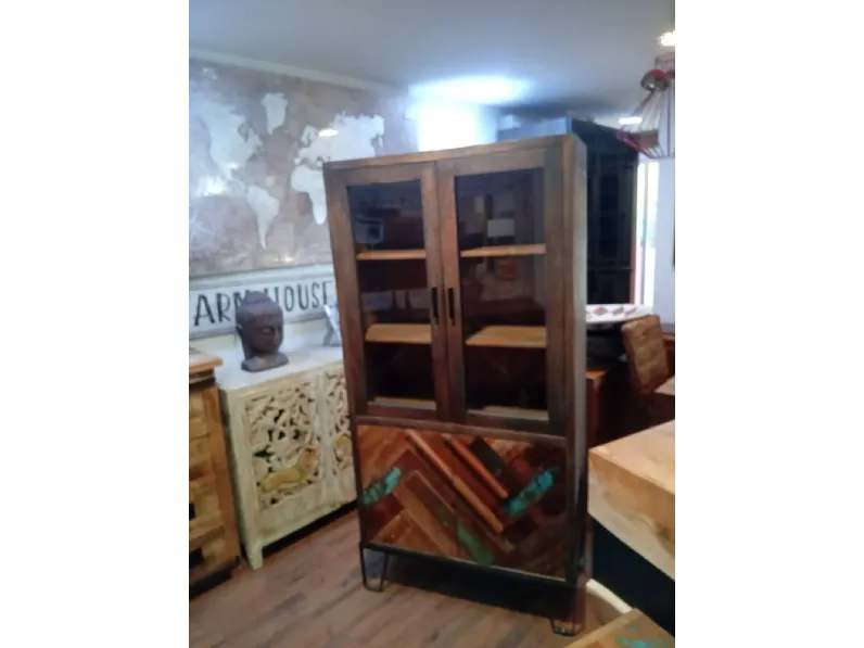 Vetrinetta  vetrina rennes stile vintage  Outlet etnico in legno a prezzo Outlet