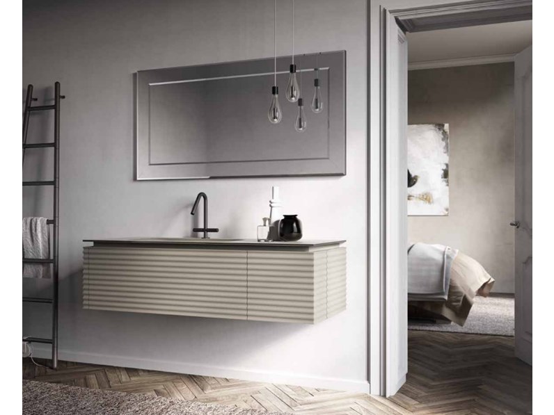 Modelli Di Arredo Bagno.Arredo Bagno Idea Group Mobile Specchio Modello Dolcevita Laccato Opaco Scontato 30