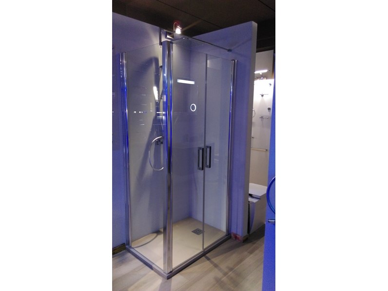 Box doccia con apertura a saloon 70x100 Blu-bleu: mobile ...