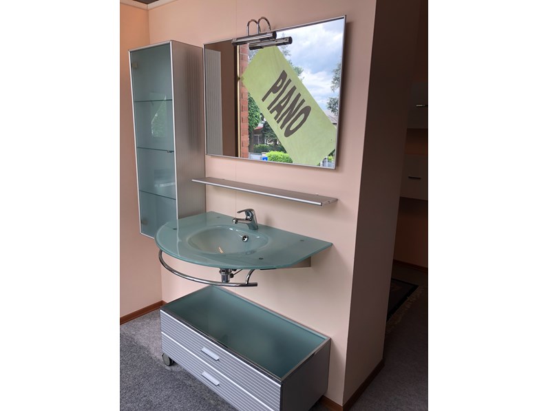 Lavandino In Vetro Prezzi.Mobile Bagno Sospeso Cristallo Solmet A Prezzi Outlet