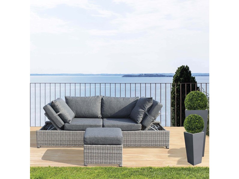 Outlet etnico Divano esterno con pouf c/cuscini: Arredo Giardino a ... - Outlet Etnico Divano Esterno Con Pouf C Cuscini ArreDo GiarDino A Prezzi Convenienti N1 1008957