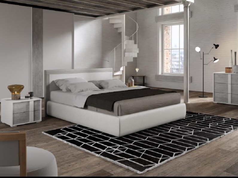 Camera Alpe Start night letto imbottito 11474 Moderno Laminato