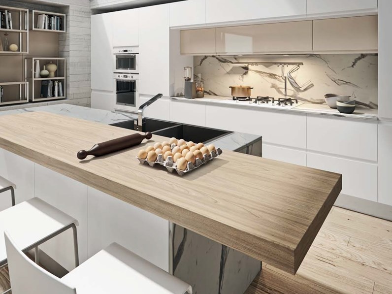 Cucina Ad Isola Design Isola White Design Minimal Nuovi Mondi Cucine A Prezzo Scontato