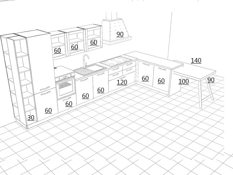 Offerta Cucina Con Penisola E Bancone Cucine Store Misura 455x300cm