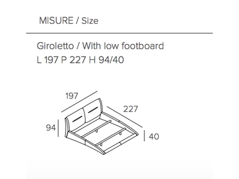 Misure Letto Matrimoniale King Size.Letto Matrimoniale Moderno Letto King Size Stromboli Mottes Selection A Prezzo Scontato