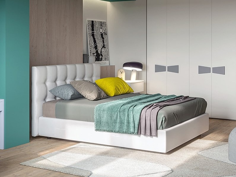 Letto moderno con contenitore Letto matrim. mod.ego di ...